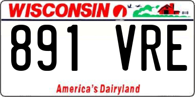 WI license plate 891VRE