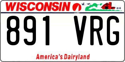 WI license plate 891VRG