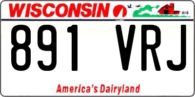WI license plate 891VRJ