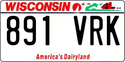 WI license plate 891VRK