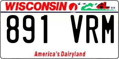 WI license plate 891VRM