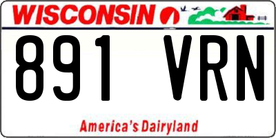 WI license plate 891VRN