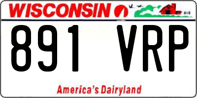 WI license plate 891VRP