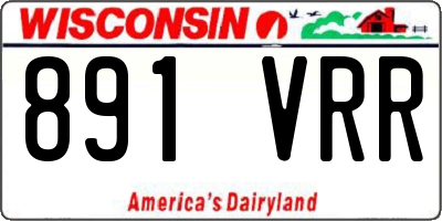 WI license plate 891VRR