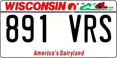 WI license plate 891VRS