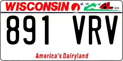 WI license plate 891VRV