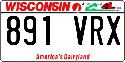 WI license plate 891VRX