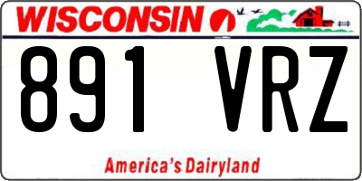 WI license plate 891VRZ