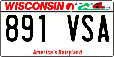 WI license plate 891VSA