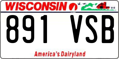 WI license plate 891VSB