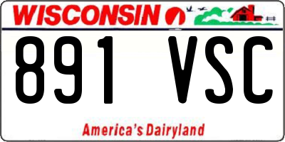 WI license plate 891VSC