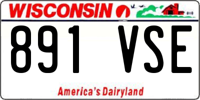 WI license plate 891VSE
