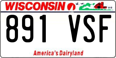 WI license plate 891VSF