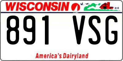 WI license plate 891VSG