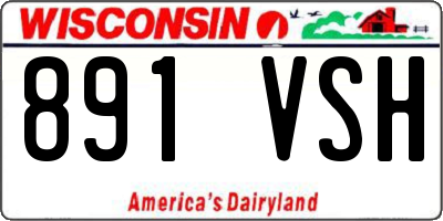 WI license plate 891VSH