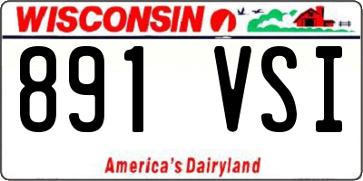 WI license plate 891VSI