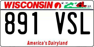 WI license plate 891VSL