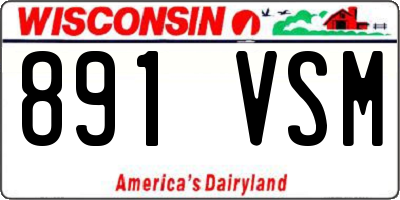 WI license plate 891VSM