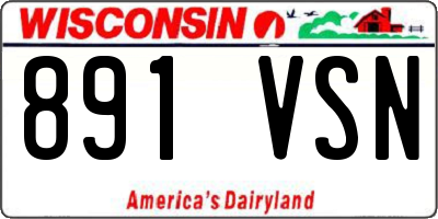 WI license plate 891VSN