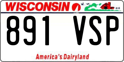 WI license plate 891VSP