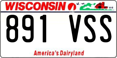 WI license plate 891VSS