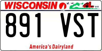 WI license plate 891VST