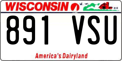 WI license plate 891VSU