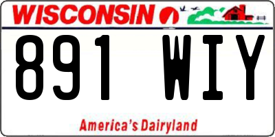WI license plate 891WIY