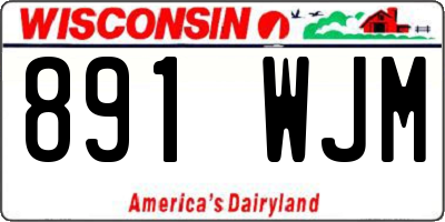 WI license plate 891WJM