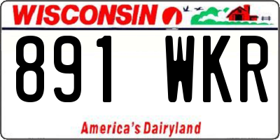 WI license plate 891WKR