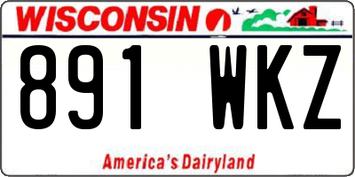 WI license plate 891WKZ
