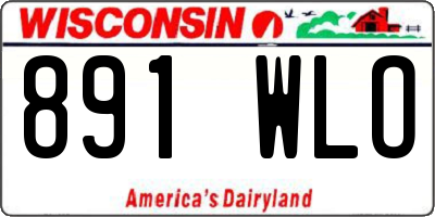 WI license plate 891WLO