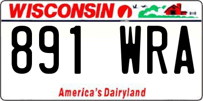 WI license plate 891WRA