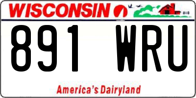 WI license plate 891WRU