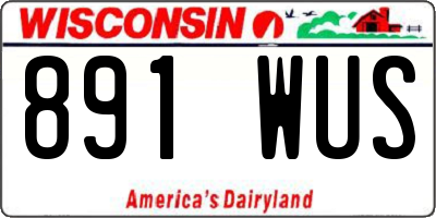WI license plate 891WUS