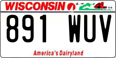 WI license plate 891WUV