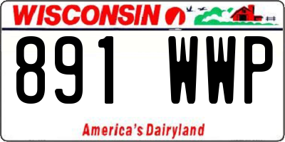 WI license plate 891WWP