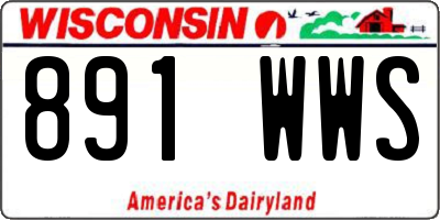 WI license plate 891WWS