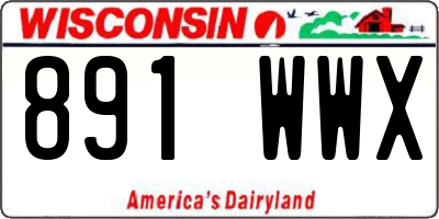 WI license plate 891WWX