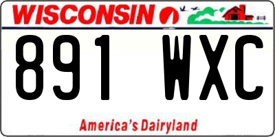 WI license plate 891WXC