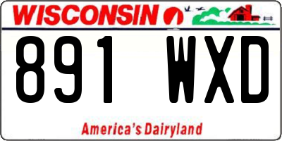 WI license plate 891WXD