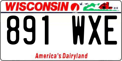 WI license plate 891WXE