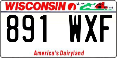 WI license plate 891WXF