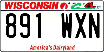 WI license plate 891WXN