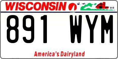 WI license plate 891WYM