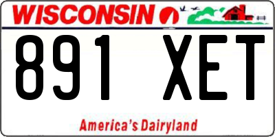 WI license plate 891XET