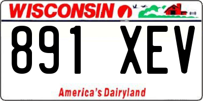 WI license plate 891XEV