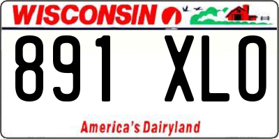 WI license plate 891XLO
