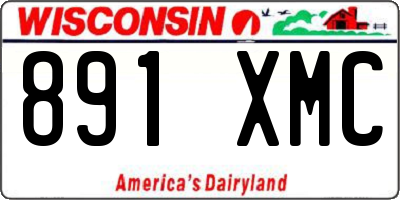 WI license plate 891XMC