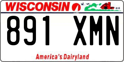 WI license plate 891XMN